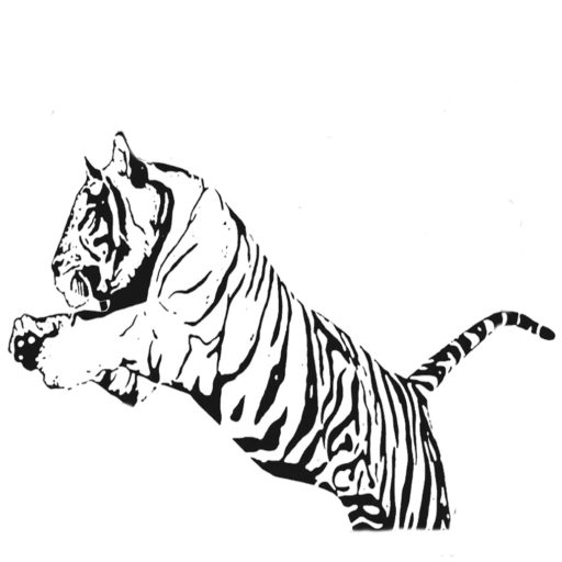 quilter on the run tiger logo